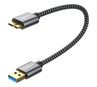 SUNGUY Micro cavo USB 3.0, cavo da 0.3M 5Gbps da USB A a Micro B per hard disk per Seagate, Toshiba Canvio, Western Digital (WD), My Passport ed Elements, cavo di ricarica USB per Galaxy S5, Note 3