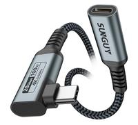 SUNGUY Prolunga USB C, 1.5m 20 Gbps 100 W USB 3.2 USB C Cavo Prolunga 90 gradi, Trasmissione Video 4K @60 Hz, compatibile con iphone 16 Pro Max,MacBook Pro/Air XPS 15,Galaxy S24 S23 Steam Deck