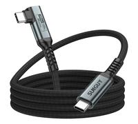SUNGUY USB C 90 Degree Cable, 1.5M 20Gbps 100W Type-C Fast Charging for Android Auto, iPhone 16/15 Pro, Galaxy S24, iPad, MacBook, Xiaomi, Google Pixel - 4K@60Hz