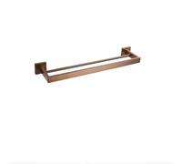 SUNGVA Accessori per il bagno in oro rosa spazzolato Accessori per il bagno quadrati Porta carta igienica Porta asciugamani Barra per accappatoio Porta asciugamani, 2 barre 60 cm, 1