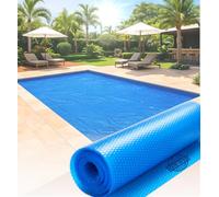 SunHeater Coperta solare per piscina, copertura solare rettangolare resistente con bolle, riscaldamento solare per piscine interrate - Polietilene resistente da 12 mm di spessore - 35 x 70 cm