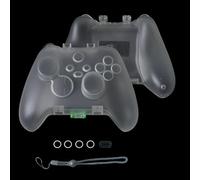 SUNHOHI Custodia per controller per PS5/Xbox Series X|S/Switch Pro, custodia protettiva in ABS con base antiscivolo, custodia antiurto e antipolvere (nero trasparente, design stilizzato) (XBOX-bianco)