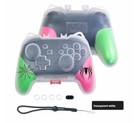 SUNHOHI Custodia per controller per PS5/Xbox Series X|S/Switch Pro, custodia protettiva in ABS con base antiscivolo, custodia antiurto e antipolvere (nero trasparente, design stilizzato) (PRO2- ragno