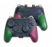 SUNHOHI Custodia per controller per PS5/Xbox Series X|S/Switch Pro, custodia protettiva in ABS con base antiscivolo, custodia antiurto e antipolvere (nero trasparente/bianco, design stilizzato) (PRO2