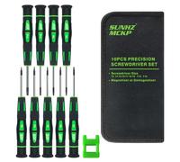 SUNHZMCKP - Set di 10 cacciaviti magnetici Torx T3-T15 con smagnetizzatore/magnetizzatore, per la riparazione di occhiali, orologi, computer, computer portatili, telefoni cellulari