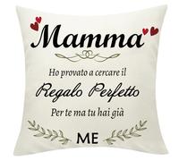 Sunia Regalo Festa della Mamma, Mamma Federe Cuscini Divano 45x45, Federe Cuscini per Divano con Tasche, Regali Festa della Mamma Originali, Divertenti Regalo Mamma, Regalo per la Festa della Mamma
