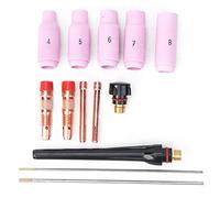 Sunicon 13PCS TIG Welding Torch Accessories, Consumables Welding Parts 1.6mm 2.4mm for 17/18/26 Torch
