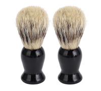 Sunicon 2 PCS Hombres de afeitar el cepillo, el cepillo de la recubrimiento con barba suave con mango antideliponio, afeitado húmedo con crema y jabón, aumento de espuma, mejor
