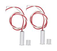 Sunicon 2 Set Interruttore Magnetico da Incasso DC12 a 24V Lega di Alluminio NC Sensore per Porta Cablato Interruttore Reed per Finestra per Controllo Accessi di Allarme