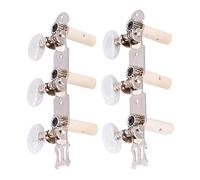 Sunicon 3+3 corde per chitarra classica in acrilico accordatori con piroli, teste della macchina compatibili con sinistra destra, argento