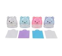 Sunicon 4 pezzi Set di timbri in silicone per nail art Strumenti di stampa a trasferimento per orsi carini Timbro per unghie francese multifunzionale per manicure