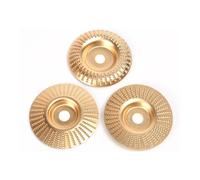 Sunicon 4Inch Woodworking Angle Grinder Molding Wheel HighCarbon Steel Wood Shaping Disc, Stump Grinder Angle Grinder Wood Carving Disc for Woodworking Cutting, Grinding and (3Pcs Set)