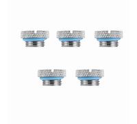 Sunicon 5 Pezzi in Ottone con Filettatura G1/4, Tappo per Tappo Acqua per Sistema di Raffreddamento ad Acqua per PC