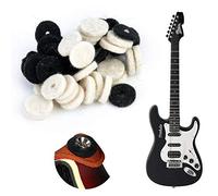 Sunicon 50 pezzi serrature per cinturino fibbia, protezione accessorio per strumenti musicali per chitarra basso 25 nero e 25 bianco