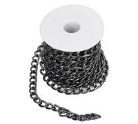 Sunicon Aluminum Chain 5 Meters Black,DIY Making Elegant Style Convenient Storage Curb Chain for Clothes Necklace Bracelet DIY Findings
