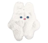 Sunicon Borsa per Donne Ragazze, Design Coniglio Peluche Porta Contanti Portatile Borsa Porta Soldi Piccoli Sacchetti Porta Soldi Soffici Mini Portafogli Cosmetici Cartone Animato (Blanco)