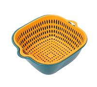 Sunicon Cestello per Lavare le Verdure, Lavello in plastica 2 in 1 Set di Ciotole per Scolapasta da Setaccio per Lavabo per Frutta (L)