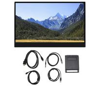 Sunicon Display portatile da 15,6, Interfaccia multimediale HD 144 Hz Tipo C Touch screen IPS da 2,5 K Display sottile Supporto per schermo di proiezione per laptop OS X
