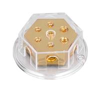 Sunicon Distribution Block, Ground Wire Negative Splitter 2x0 Gauge in 4x4 Gauge Out Fuse Holder for Car Audio Amp