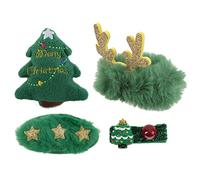 Sunicon Fermaglio per capelli natalizio Forcina squisita verde carino con spilla Elastico Clip BB per di decorazione natalizia per capelli