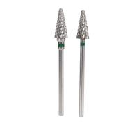 Sunicon - Juego de 2 brocas para uñas de carburo de tungsteno, cabezal de pulido para manicura y eliminación de gel de uñas