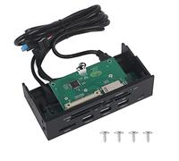Sunicon Lettore di schede interno multifunzione da 5,25 pollici sul pannello frontale, porta USB 3.0 Lettore di schede per dashboard PC multimediale 64G tutto in uno con 6 slot