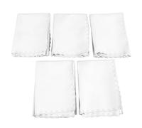 Sunicon Musical Instruments Cleaning Cloth,5 Pack Microfiber Soft Not Easy To Wrinkle and Deform Premium Cottton Fabric Polishing Cloths Guitar Cloths for Bass Violin Piano (White)