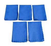 Sunicon Musical Instruments Cleaning Cloth,5 Pack Microfiber Soft Not Easy To Wrinkle and Deform Premium Cottton Fabric Polishing Cloths Guitar Cloths for Bass Violin Piano (Dark Blue)