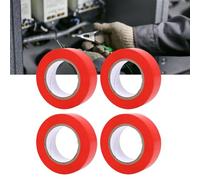 Sunicon Nastro isolante in PVC rosso da 10 rotoli, nastro isolante da 600 V per interni ed esterni