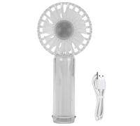Sunicon Portable Mini Fan, ricaricabile tranquillo, portatile, adatto a 1200 mAh per campeggio da spiaggia da viaggio all'aperto interno (White)
