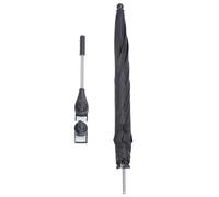 Sunicon Sombrilla para cochecito de bebé con clip para cochecito de bebé, sombrilla de protección solar con abrazadera ajustable para playa al aire libre, versión grande de 85 cm (Negro)