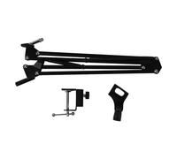 Sunicon Soporte de micrófono de escritorio, resortes de suspensión dobles, soporte de micrófono con brazo de pluma ajustable para estudio