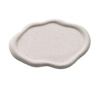 Sunicon Vassoio per Gioielli in Ceramica, Vassoio per Gioielli Piatto Decorativo per Gingillo Vassoio portaoggetti Elegante Piatto in Ceramica a Forma di Nuvola Irregolare per (White Oval)