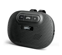 SUNITEC Kit vivavoce per auto Bluetooth: supporto Siri Bluetooth vivavoce altoparlante per telefonate - kit auto wireless con clip visiera BC966C