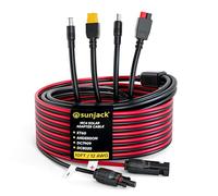 SunJack Cavo adattatore MC4 da pannello solare a centrale elettrica portatile, XT60 / Anderson / DC7909 e DC8020 (8 mm), carica batteria generatore a energia solare (12AWG, 3 m)