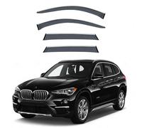 SUNJFY 4 Pezzi Deflettori Auto per BMW X1 MK1-E84 2009 2010 2011 2012 2013 2014 2015, Deflettore Auto, Deflettori Aria, Nero, Antivento, Antipioggia, Fume' Oscurati