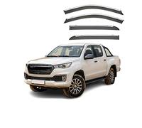 SUNJFY 4 Pezzi Deflettori Auto per Foton Tunland G7 MK1 2019+, Deflettore Auto, Deflettori Aria, Nero, Antivento, Antipioggia, Fume' Oscurati