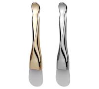 Sunjiyan 2 pezzi esfoliante in silicone per maschere per maschere di argilla, crema, gel e fango (oro e argento)