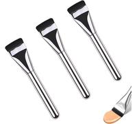 Sunjiyan 3 pz set super flat pennello da trucco, pennello per trucco fondotinta ultra sottile, pennello piano piatto, adatto per pennello da fondotinta, strumento per il trucco del viso