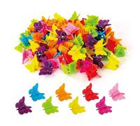 Sunjiyan 50 clip per capelli a forma di farfalla per capelli, belle mini farfalle, accessori per donne e ragazze (50 confezioni casuali colori)