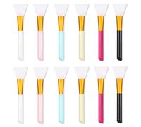 Sunjiyan Pennello per maschera facciale in silicone, strumento di bellezza per maschera, pennello applicatore in morbido silicone per maschera di fango, 12 pezzi.