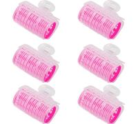 Sunjiyan Set di 6 rulli per capelli in plastica con clip autoadesive, rulli per capelli, gel per frangia, accessori e strumenti per la creazione di acconciature fai da te