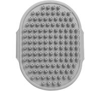 Sunjiyan Spazzola da bagno per animali domestici bellezza per il lavaggio, senza paillettes spazzola di bellezza per gatti strumento di rimozione groviglio strumento di depilazione per cani grigio