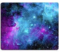 Sunjiyan Tappetino per mouse da gaming, con base in gomma antiscivolo, per computer, laptop, ufficio, 240 mm x 200 mm x 3 mm, colore: blu e viola