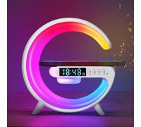 SUNJULY Lampada Da Comodino Con Caricatore Senza Fili 2025 Lampada Da Tavolo A