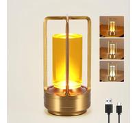 SUNJULY Lampada Da Comodino Con Controllo Touch, Ricarica USB Portatile Lampada Da Tavolo Dimmerabile LED Con 3 Colori Di Illuminazione Per Camera Da Letto Ufficio Soggiorno Decorazione Regalo