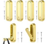 Sunkangkang 6 ganci appendiabiti pieghevoli dorati, resistenti, ganci da parete pieghevoli per appendere cappotti