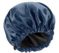 Sunkangkang Cap, 100% Real Satin Lined Shower Caps,Extra Large Shower Cap for Women Reusable Waterproof,Adjustable Size&Long Hair Bath Caps