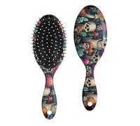 Sunkangkang Capelli Brush,Detangling Hair Brush,Soft Bristles for Effortless Tangle Removal,Detangler Hairbrush for Women Men Boys Girls Wet Dry All Hair Types (Skeleton Mushroom)