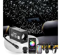 SUNKENET 12W Mini RGBW LED Fibra Ottica, 550pcs*0.75mm*3m Cielo Stellato LED Con APP Bluetooth/Remote/Controllo Musica Kit di Plafoniere Star, Fibra Ottica Cielo Stellato per Auto/Casa/Teatro